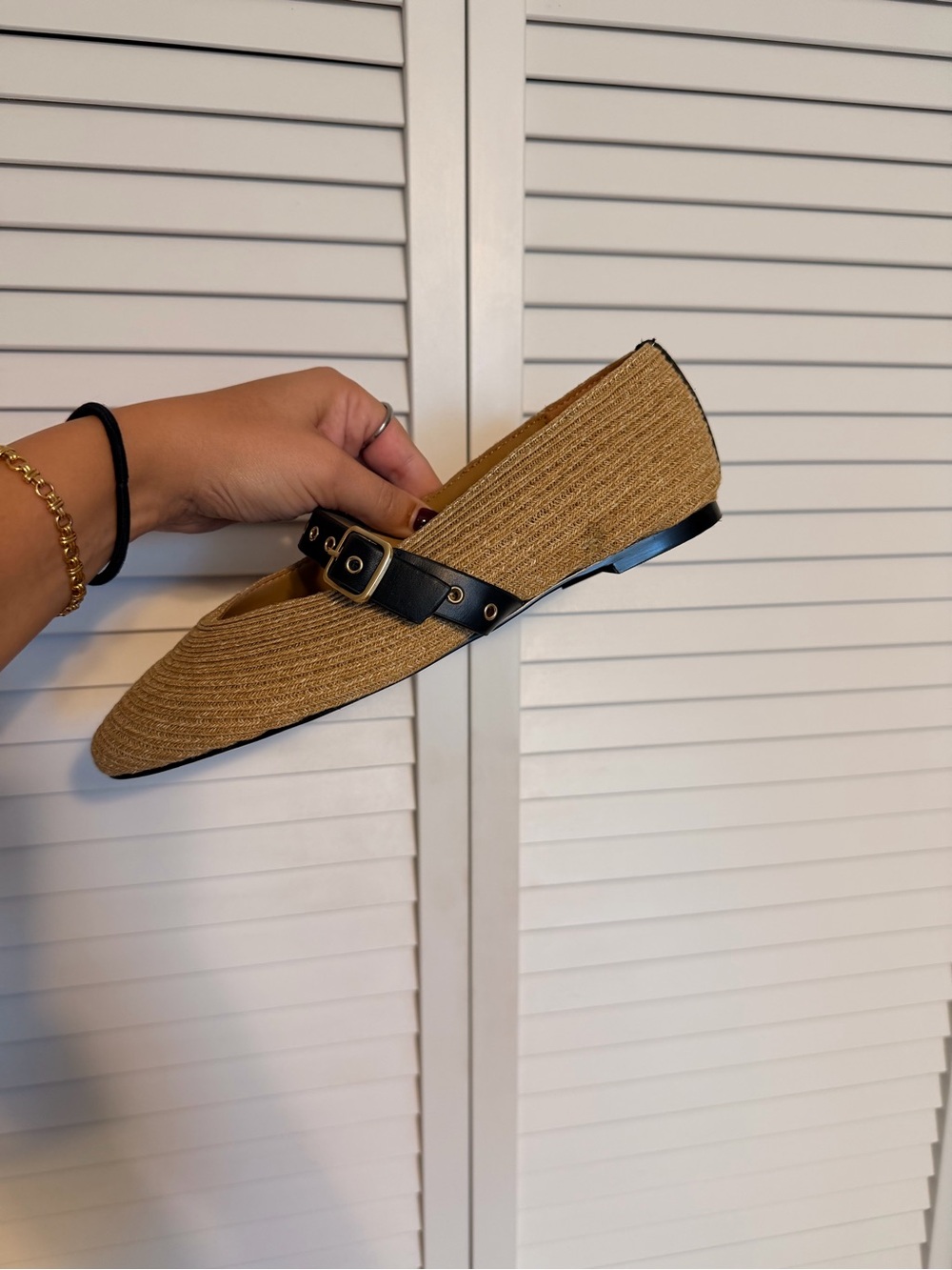 Madewell Remy Straw Mary Jane Flats Size 8 - Picture 4 of 5